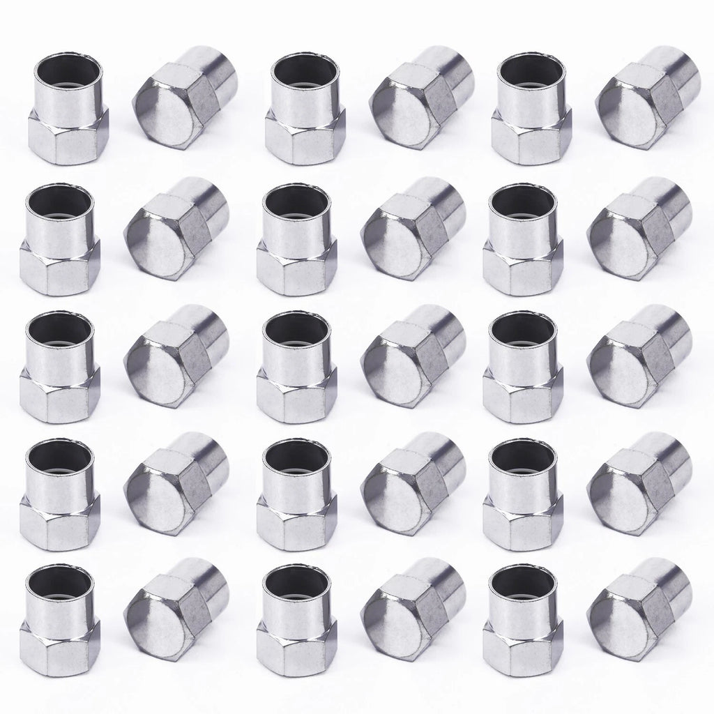 100Pcs Chrome Tire Valve Stem Caps for Car Truck