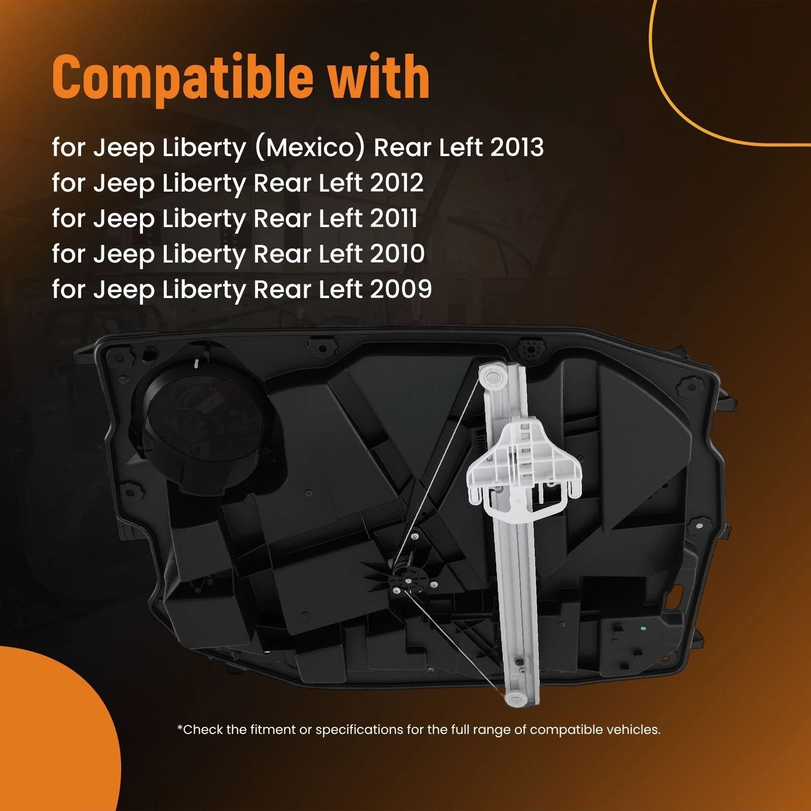 Rear Left Window Lifter with Motor for Jeep Liberty (2008–2013) 748-578