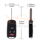 2X Keyless Key Fob Remote Case Shell for Jeep Wrangler Patriot (2009–2012)
