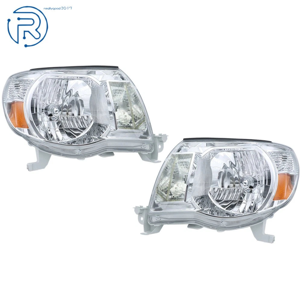 Pair of Halogen Headlights Assembly for Toyota Tacoma (2005-2011)