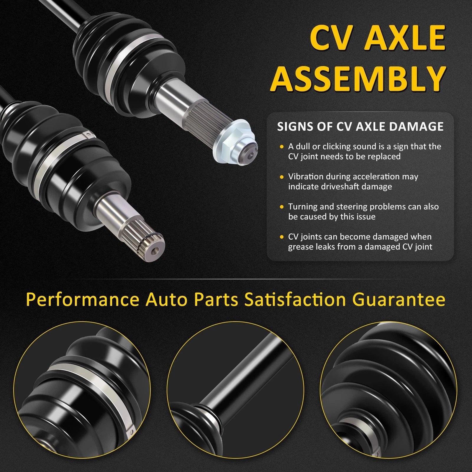 Front Right CV Axle Shaft Assembly for Yamaha Grizzly 660 (2003–2008)