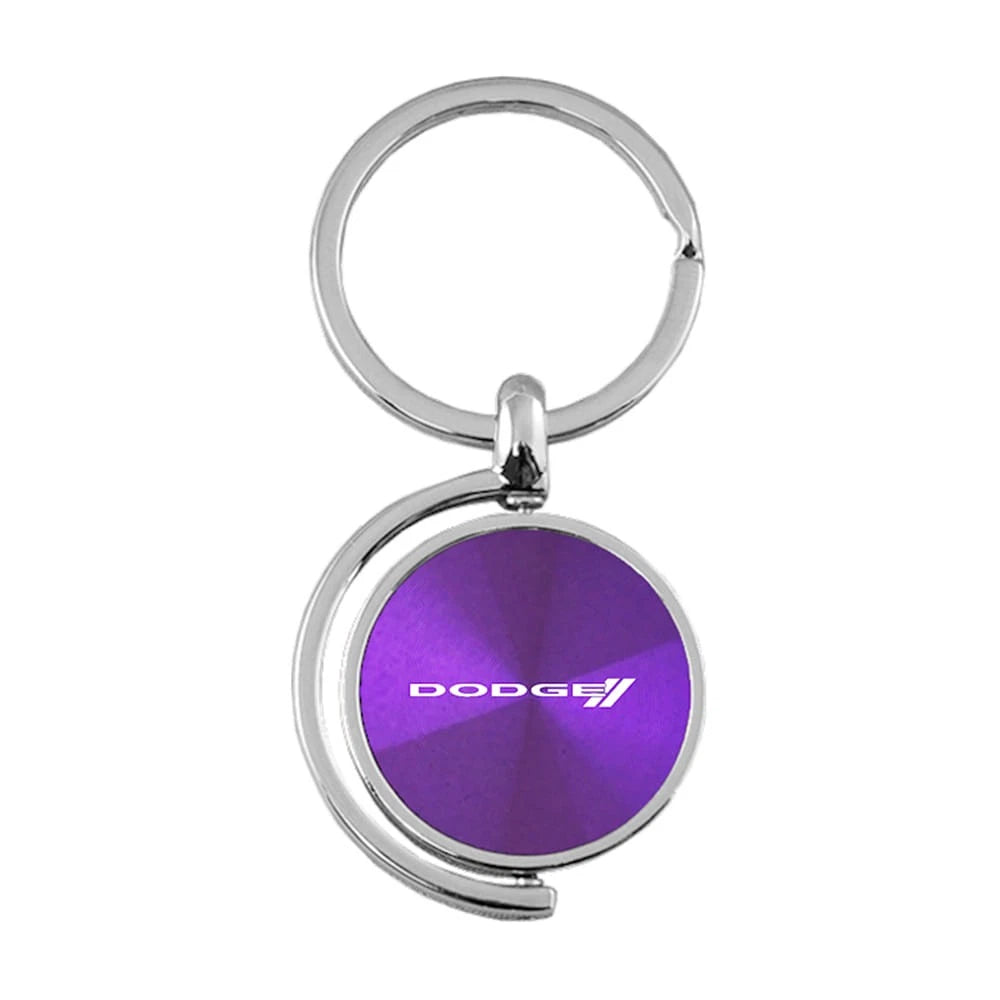 Stripe Logo on Purple Spinner Keychain - Officially Licensed for Dodge