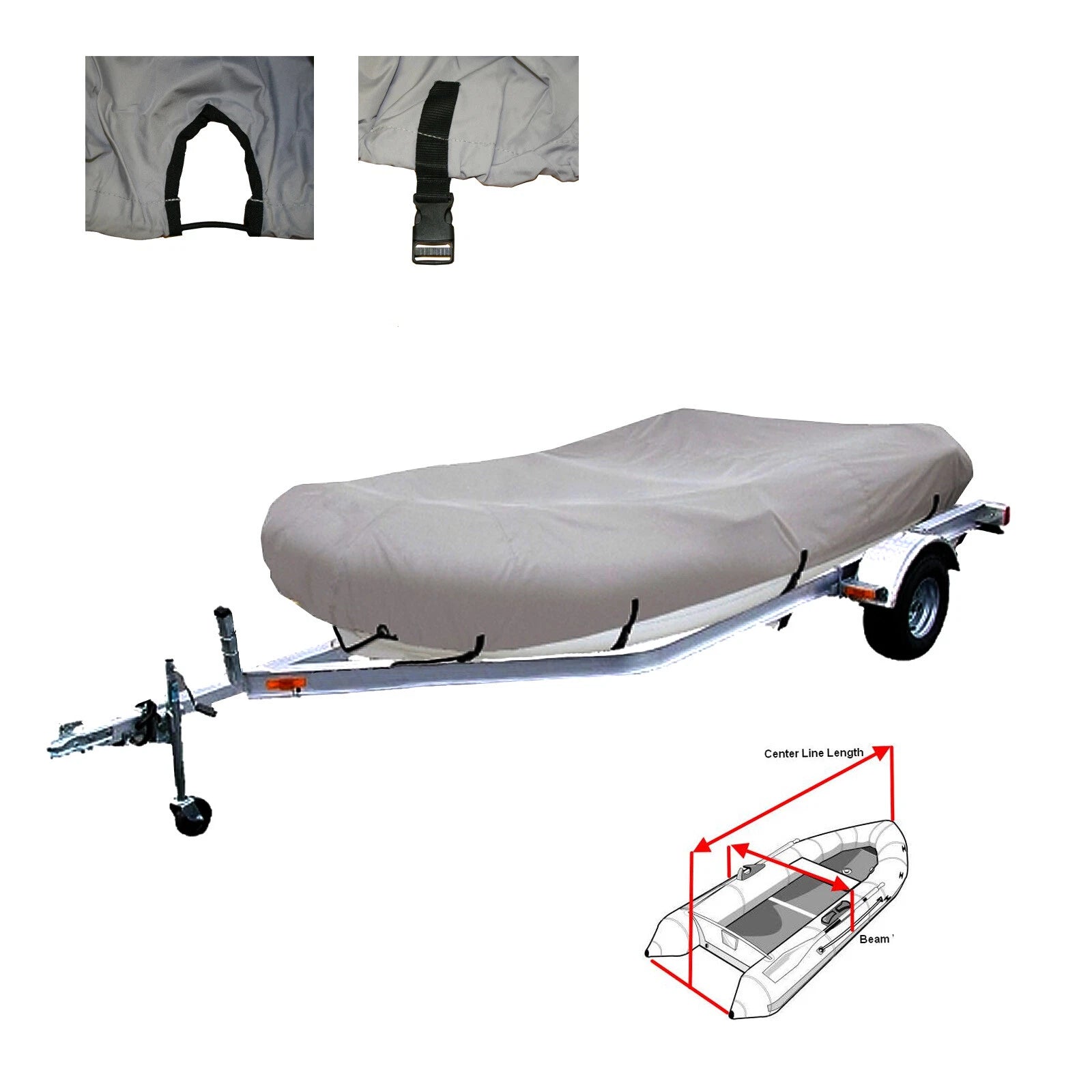 Heavy Duty Trailerable Rigid Inflatable Boat Cover for RIB (2011–2012)