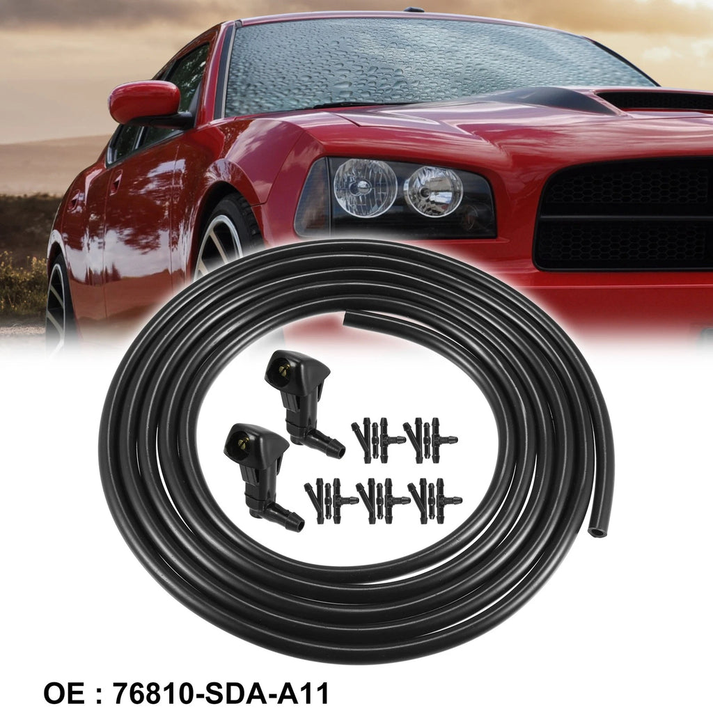 2X Windshield Washer Nozzle Hose Kit for Honda Accord (76810-SDA-A11)