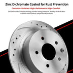 Rear Brake Disc Rotors & Ceramic Pads for Dodge Nitro (2007–2011) Jeep Liberty