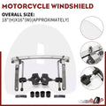 18" x 16" Clear Windshield for Harley, Honda, Suzuki, Yamaha, Kawasaki