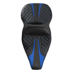 Black Blue Driver Passenger Seat for Harley Electra Glide (1997-2007)