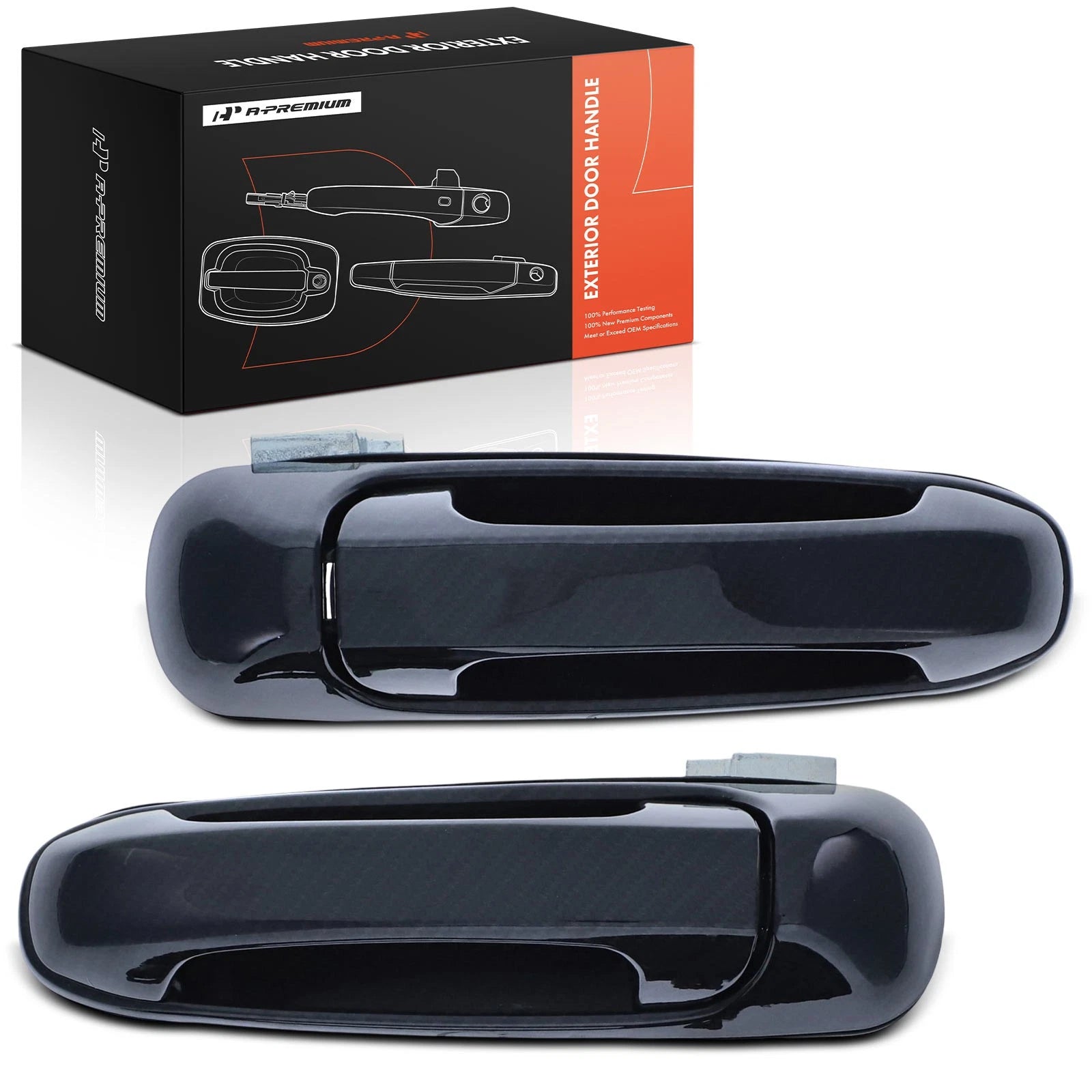 2X Rear Exterior Door Handle for Ram Dakota (2011)