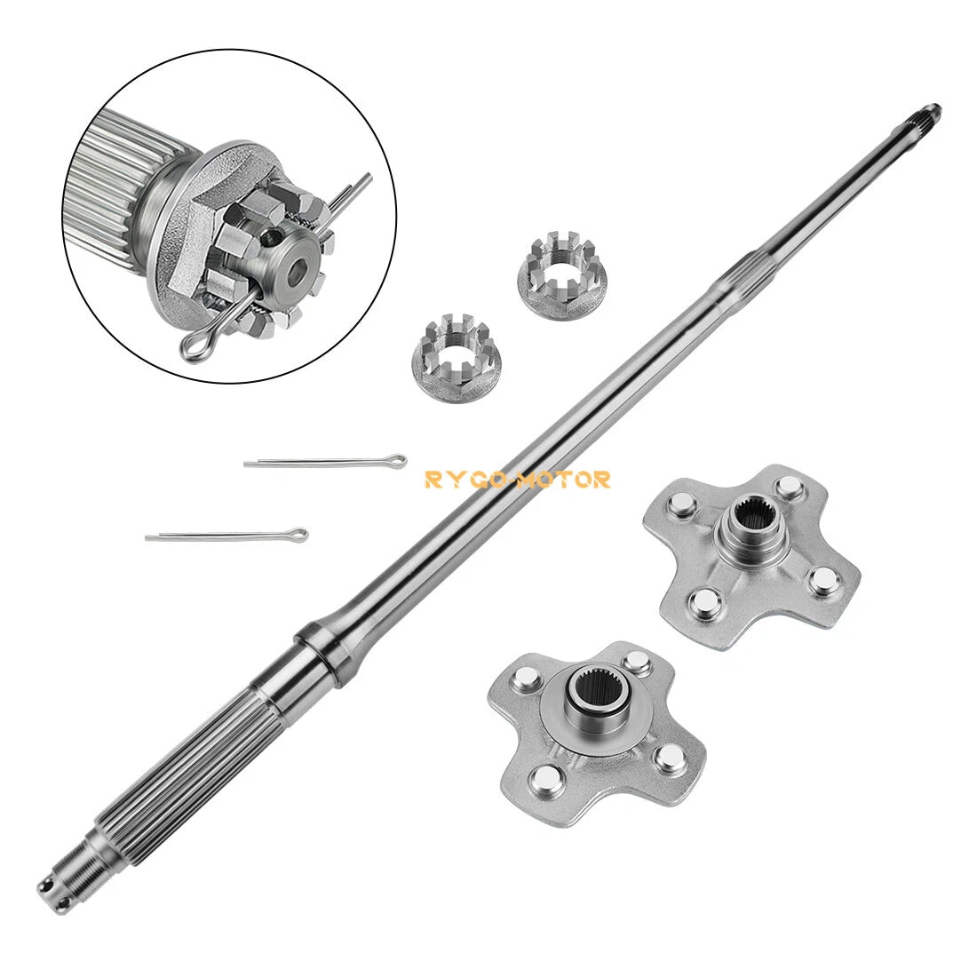 Rear Axle Wheel Shaft w/Hubs for Honda Foreman Rubicon 500 (2009–2011)