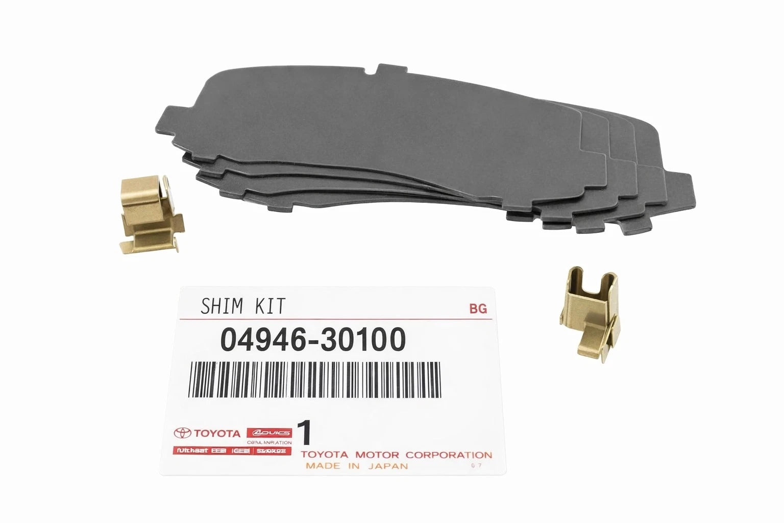 OEM Rear Disc Brake Pad Shim for Toyota 4Runner, Sequoia (2003–2023) 0494630100