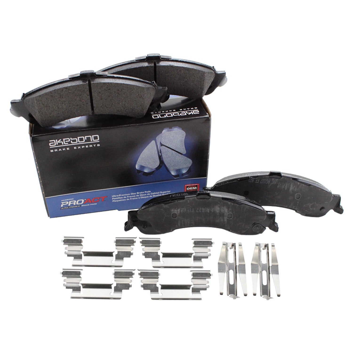 Set of 4 Akebono ProACT Rear Disc Brake Pads for GMC Yukon, Chevy Tahoe, Avalanche 1500 (2000–2023)