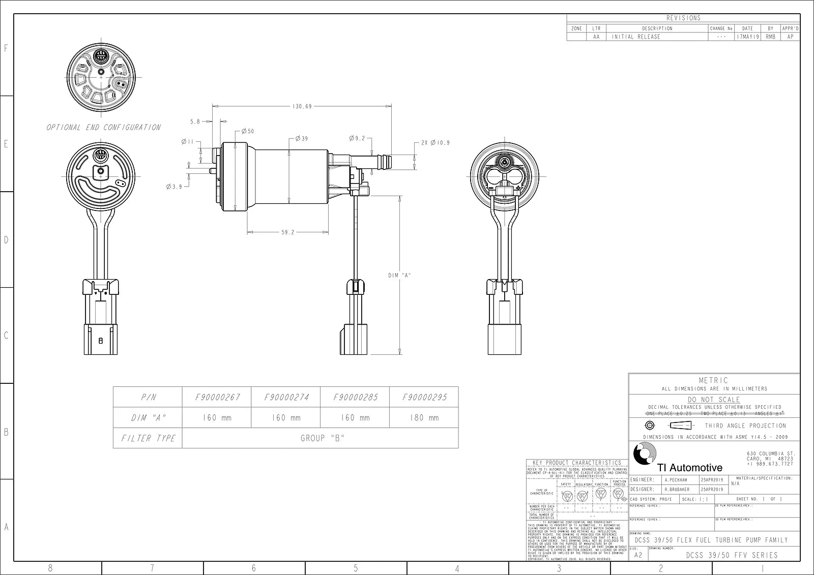Walbro F90000267 Fuel Pump Kit for (E85, 450LPH)