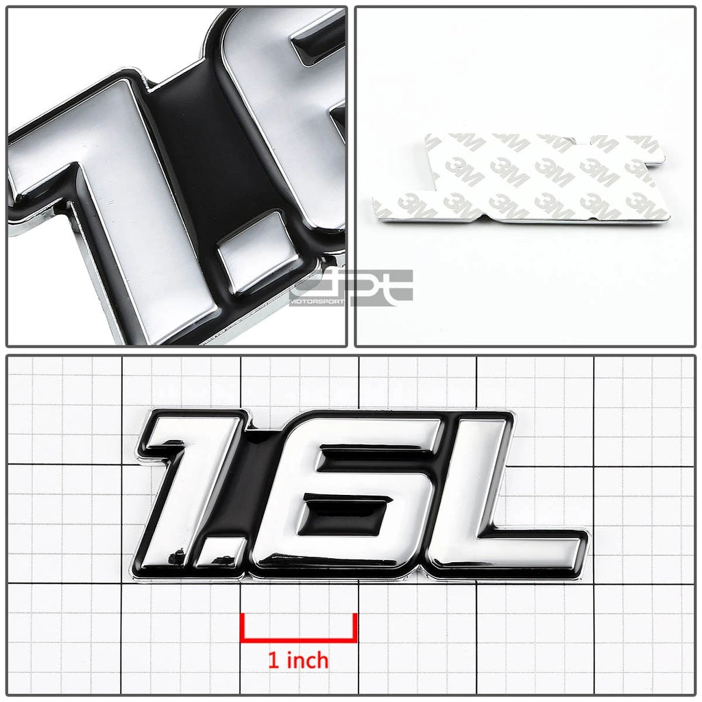 Chrome Bumper Emblem Badge for 1.6 1.6L