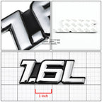 Chrome Bumper Emblem Badge for 1.6 1.6L