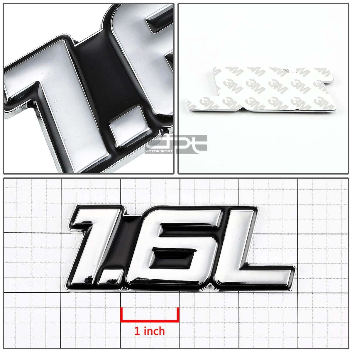 Chrome Bumper Emblem Badge for 1.6 1.6L