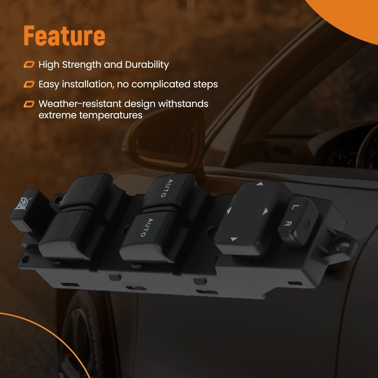 Driver Front Window Switch for Mazda CX-9 (2010–2015) TD1166350A