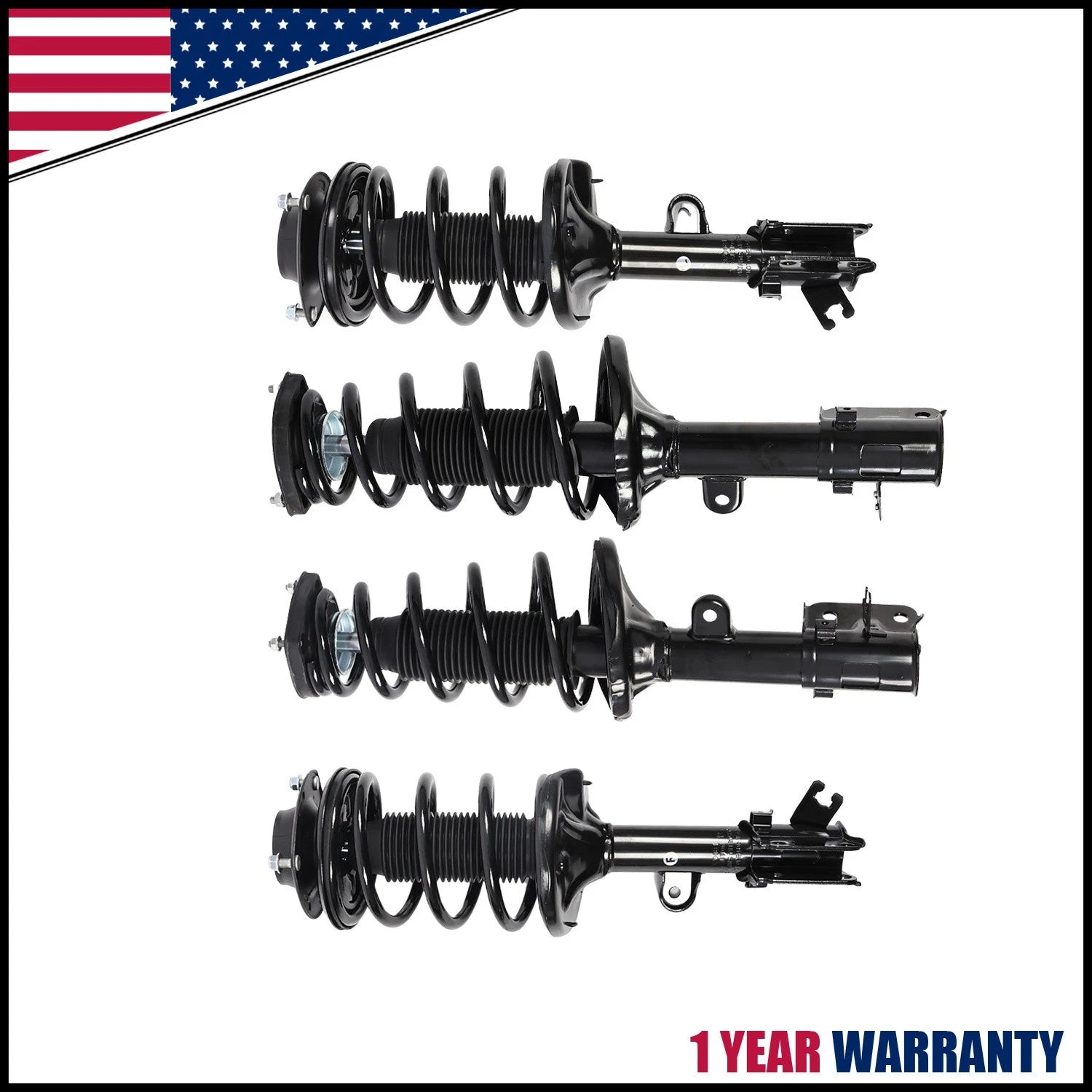 Front Rear Struts w/ Coil Springs for Hyundai Tucson Kia Sportage (2005–2009)