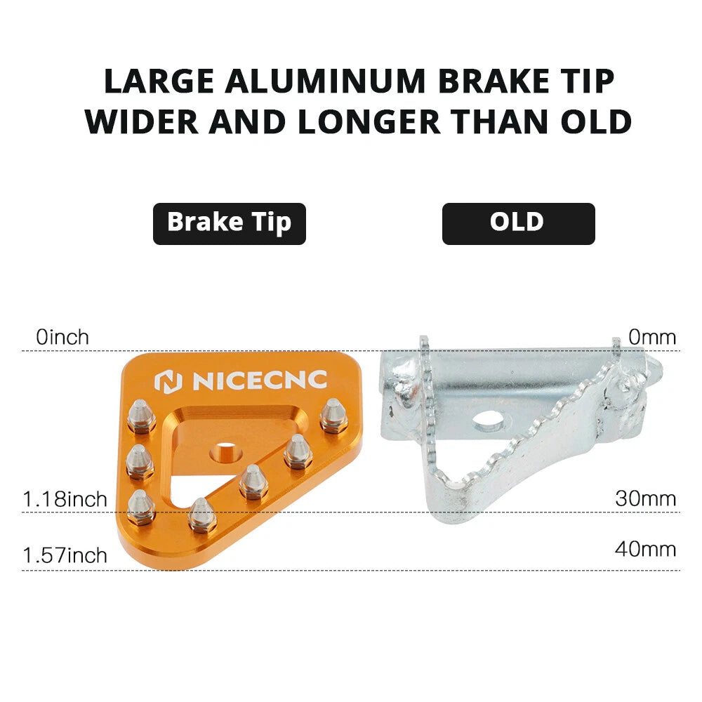 CNC Extended Brake Pedal Step Plate for KTM 125 SX SXS EXE (2000–2003)