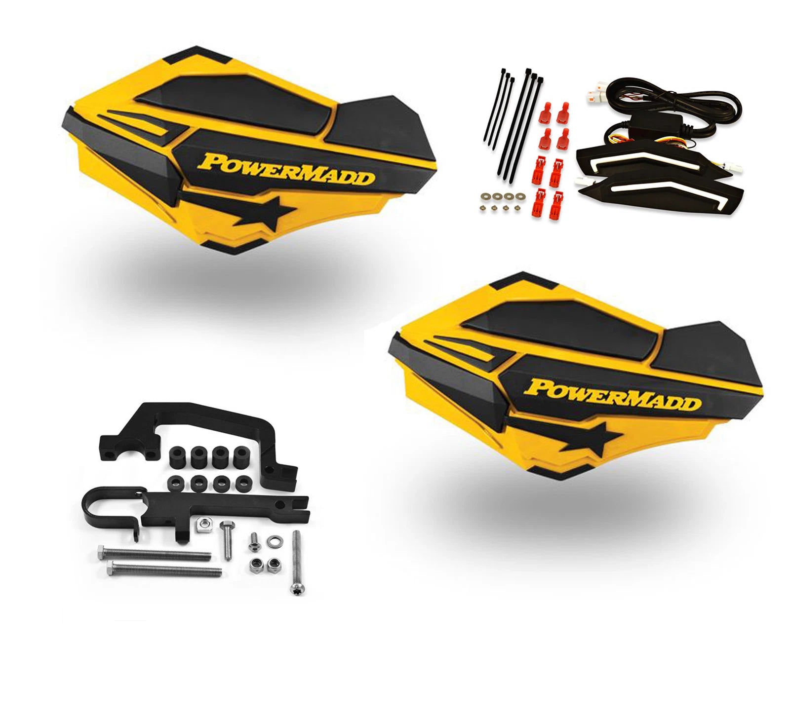 Powermadd Sentinel LED Turn Signal Handguards for Ski Doo