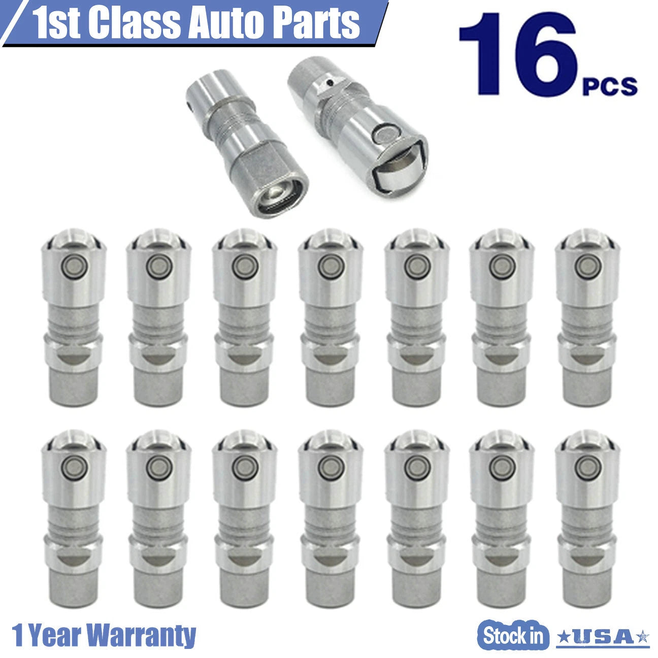 16PCS Hydraulic Lifters for Ford Excursion Super Duty 6.0L 6.4L 7.3L (2000–2010)