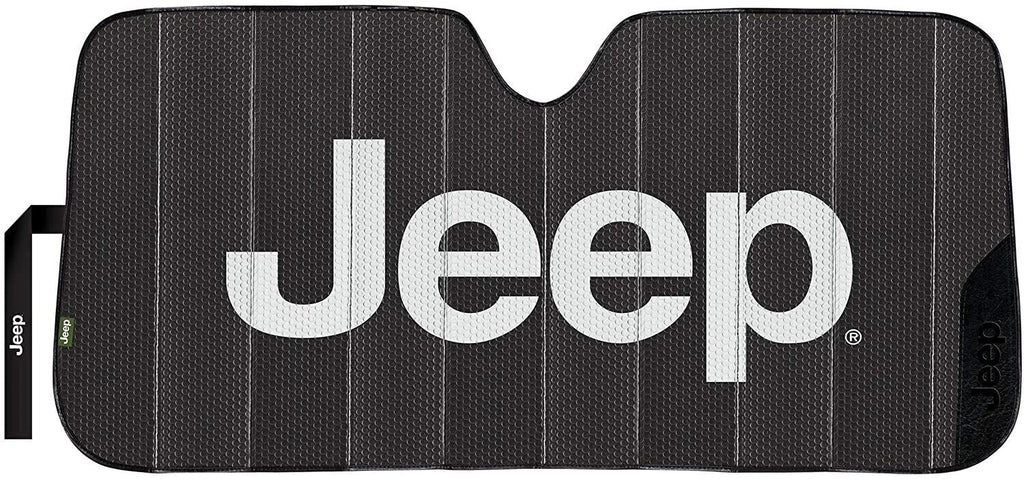 Jeep Logo Matte Black Windshield Sunshade for Jeep (2010–2023)