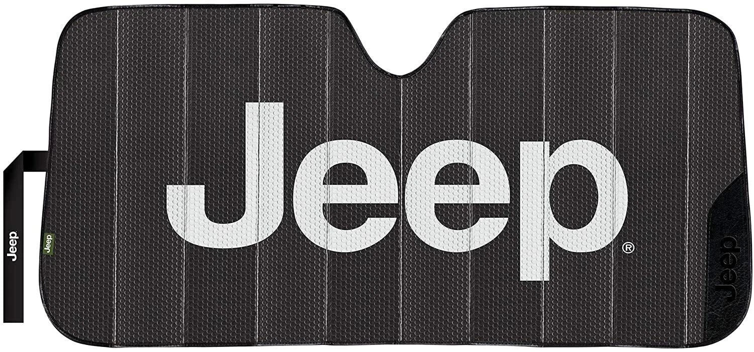 Jeep Logo Matte Black Windshield Sunshade for Jeep (2010–2023)