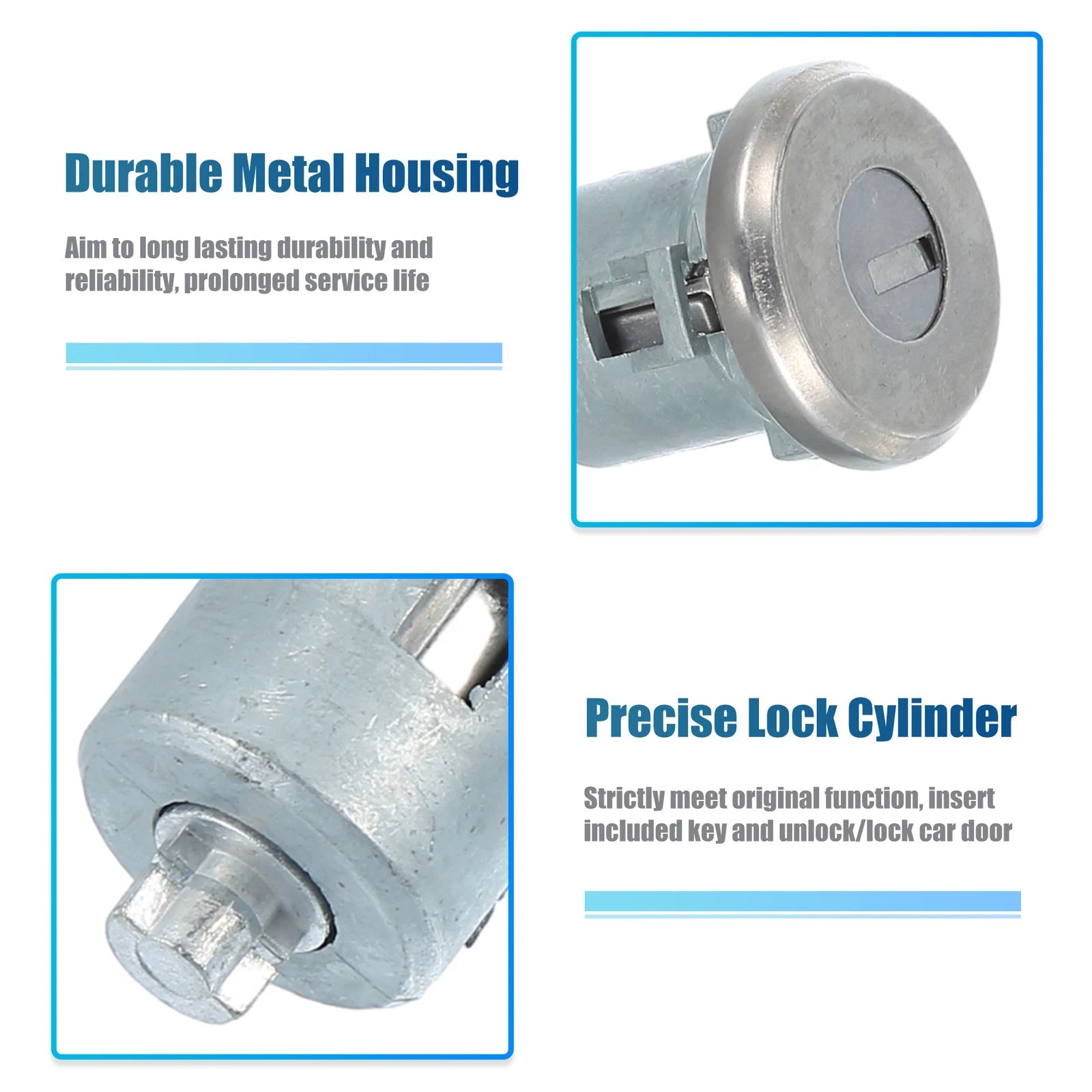 Set of 1 Door Lock Cylinder with Keys for Chevy Truck C10 C20 C30 1500 (1973–1987)