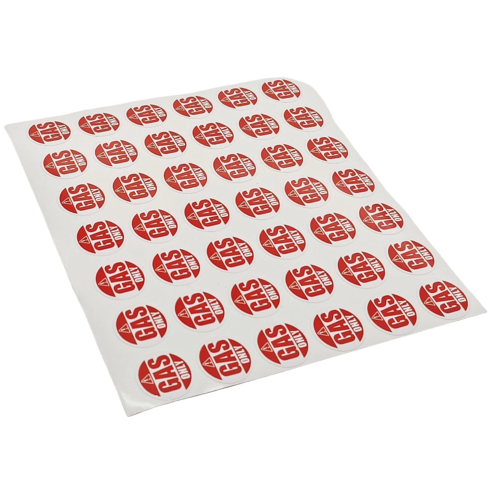 Gas Only Stickers for Automotive Applications (Small Engines)