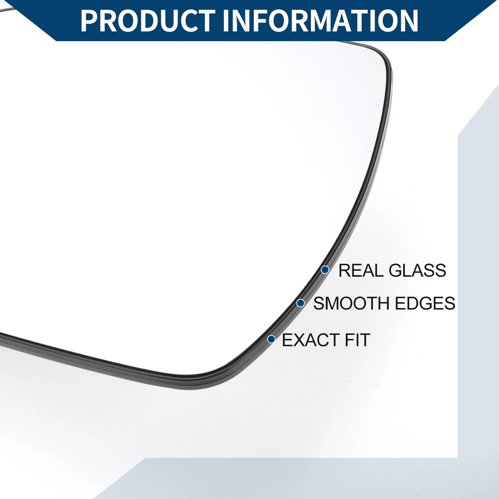 Heated Left Side Mirror Glass for Toyota Sienna (2011–2019)