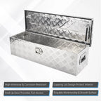 Chrome Aluminum Tool Box for Pickup Truck (39"x13"x10")