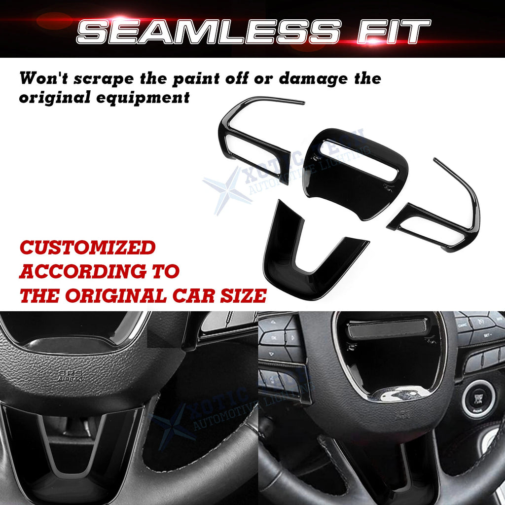 Glossy Black Driver Side Control Cover Trim for Dodge Challenger Charger (2015-)