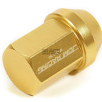 20 PCS Closed End M12x1.5 35mm Tall Gold Aluminum Lug Nuts + Adapter