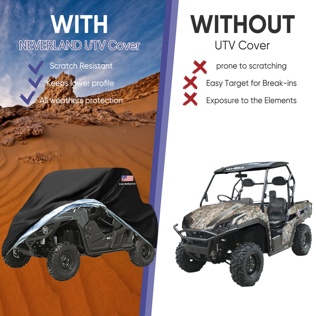 Utility Vehicle Cover for Kawasaki Mule 3000 3010 4000 (210D 290CM)
