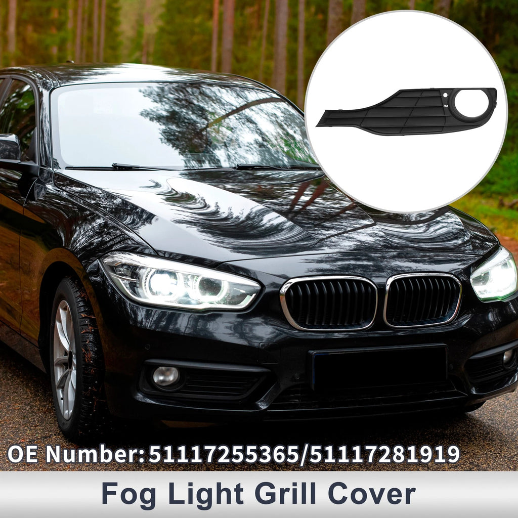 1pc Fog Light Grill for BMW 320i (2013–2015) No. 51117255365 Black