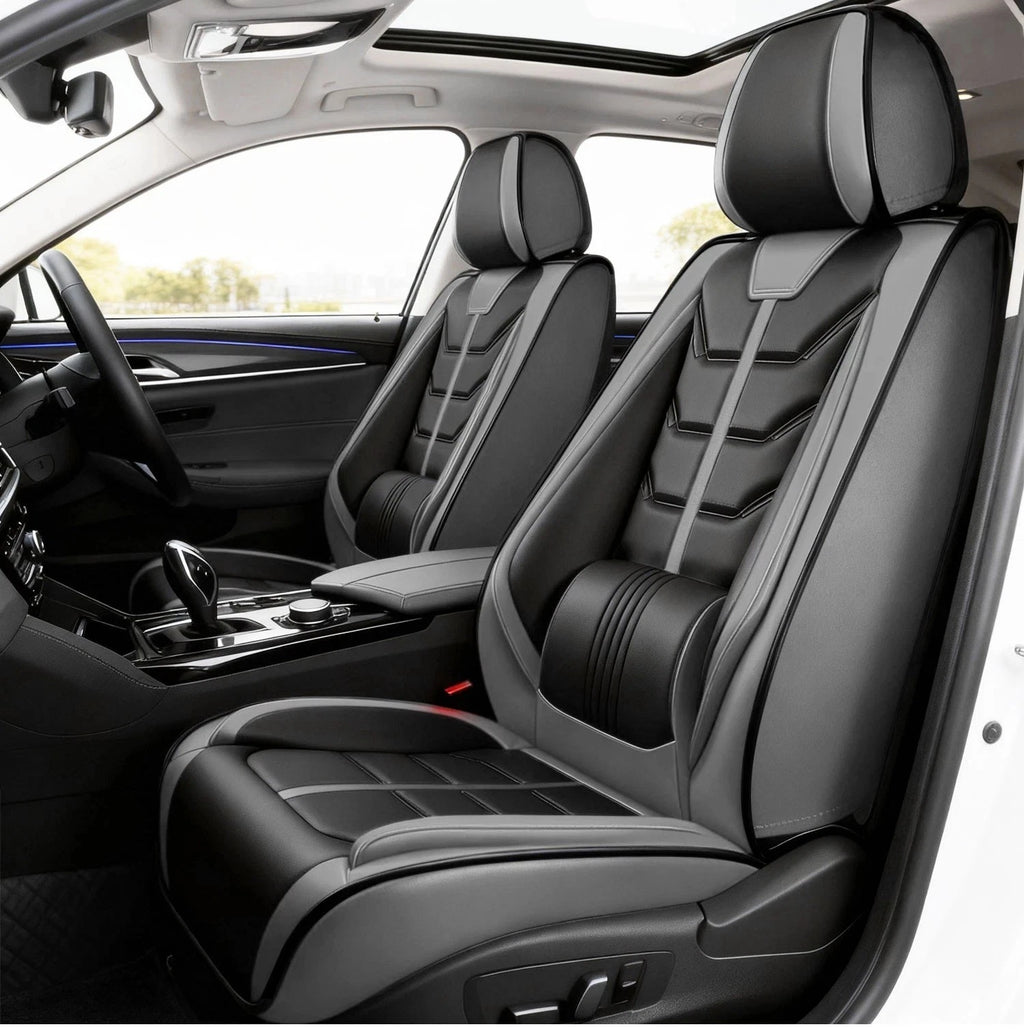 Full Set Car Seat Covers for Toyota Tacoma (2016–2023) Leather Gray