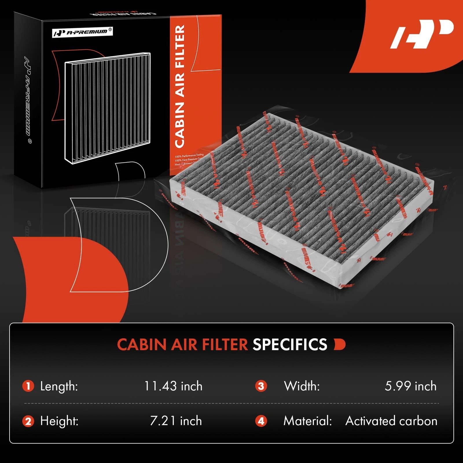 2X Activated Carbon Cabin Air Filter for BMW X5 (2019-2022)