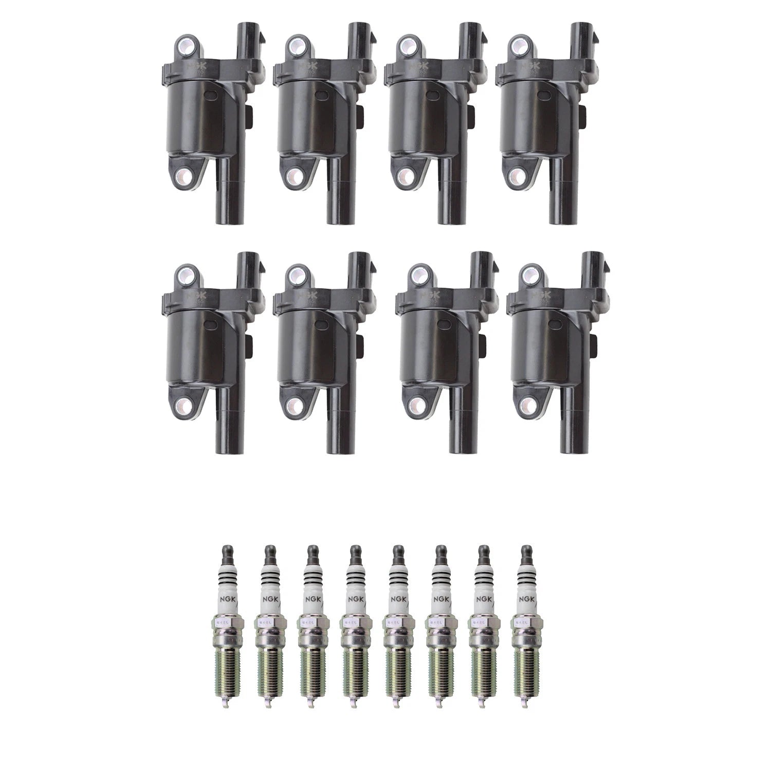 Set of 8 NGK Iridium Spark Plugs & Ignition Coils for Camaro CTS Escalade Tahoe