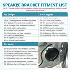 2X Door Speaker Install Mounting Bracket for Dodge Durango Challenger