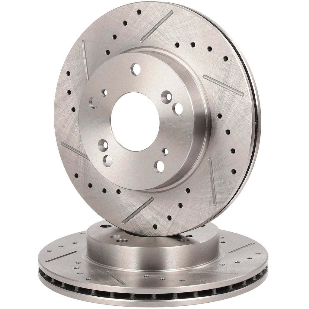 Front Drilled Slotted Brake Rotors for Acura RSX (2002–2006)