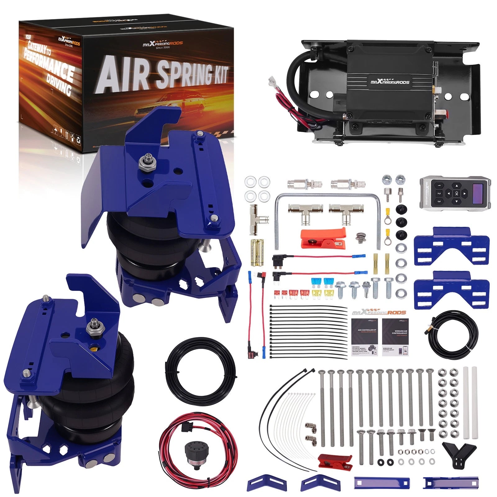Air Spring Bags + Wireless Air Controller Kit for Ford F-250 F-350 (2017–2025)