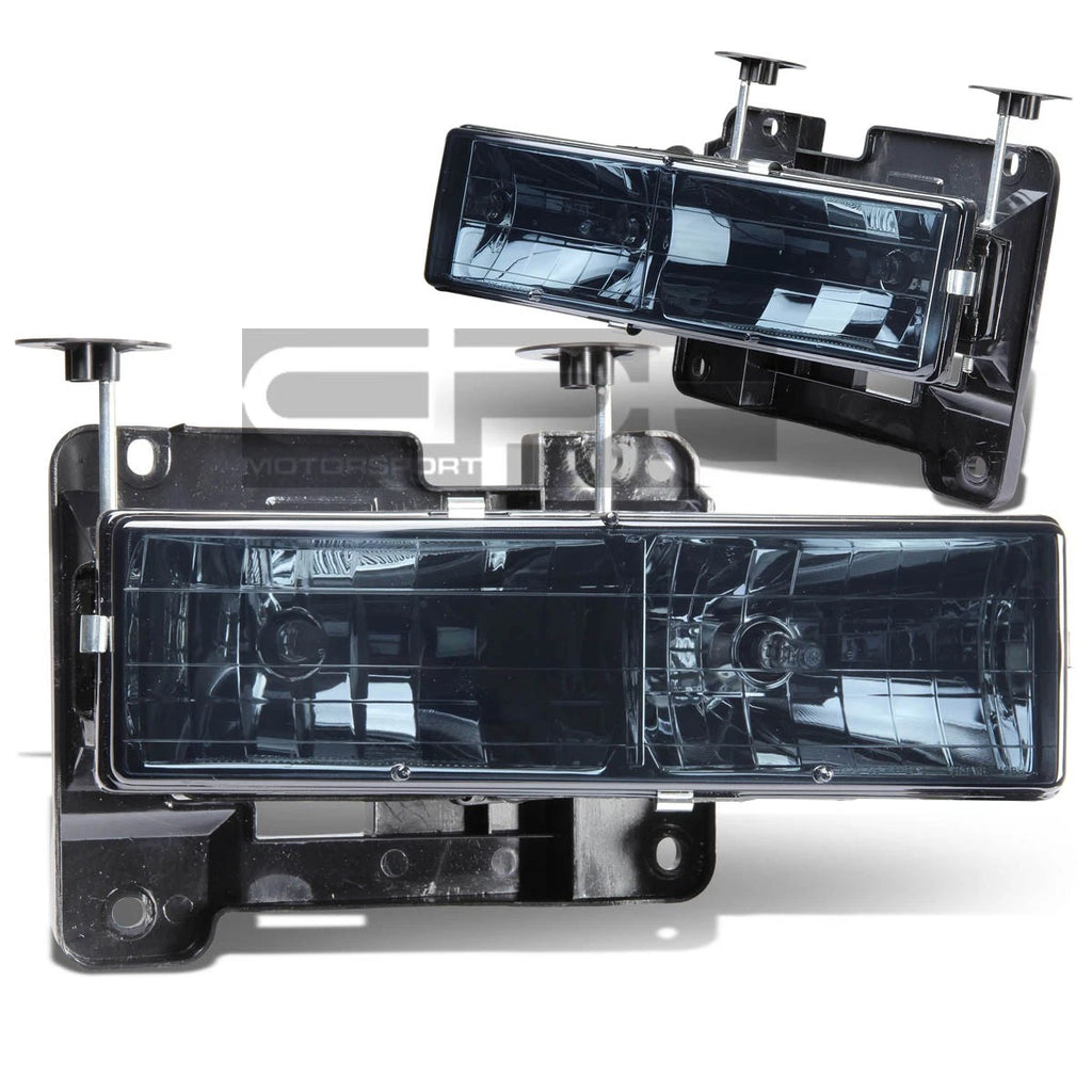 Smoke Tint Headlamps + Light Bulbs for GMC C/K K1500/K2500/K3500 (1988–1998)