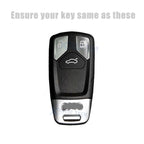 Carbon Fiber Texture Keyless Smart Key Fob Case for Audi A4-A5 S5 (2017-2019)