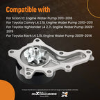 Water Pump for Scion tC Toyota RAV4 (2011–2018)