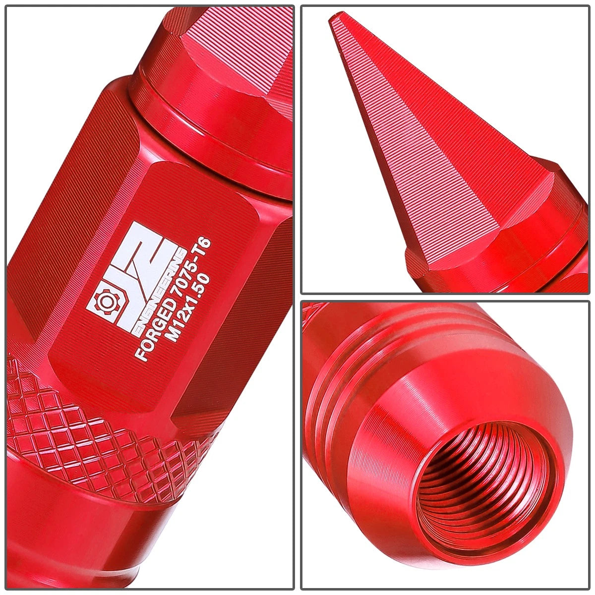 20 Pcs M12 X1.5 Open/Closed End Lug Nuts for J2 Aluminum