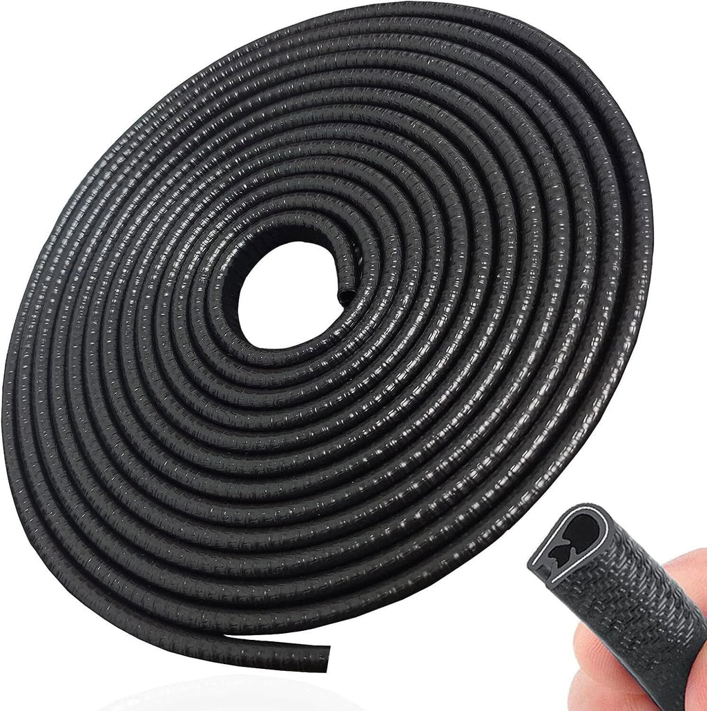 Car Door Edge Molding Trim Seal Strip for Universal Vehicles (16FT)