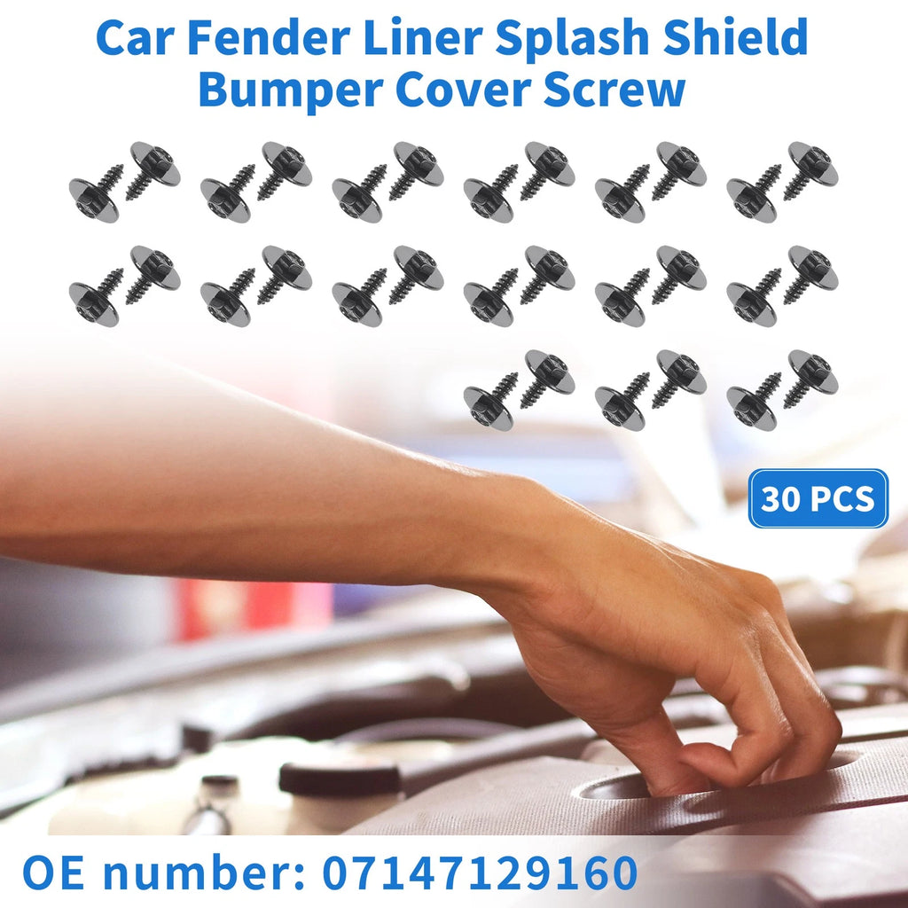 30 Pcs Fender Liner Splash Shield Bumper Cover Screw for BMW 1 Series (2011)