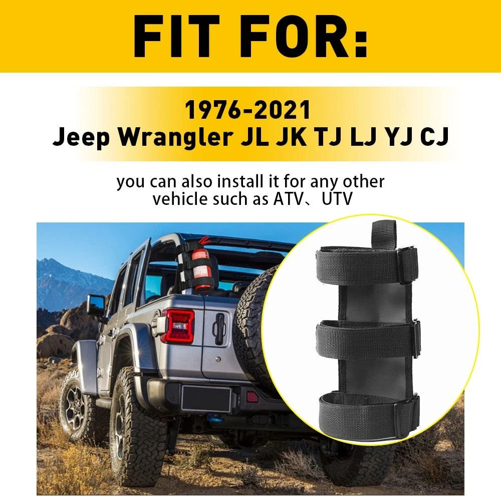 Fire Extinguisher Holder Strap for Jeep Wrangler TJ JK JL (1997–2018)