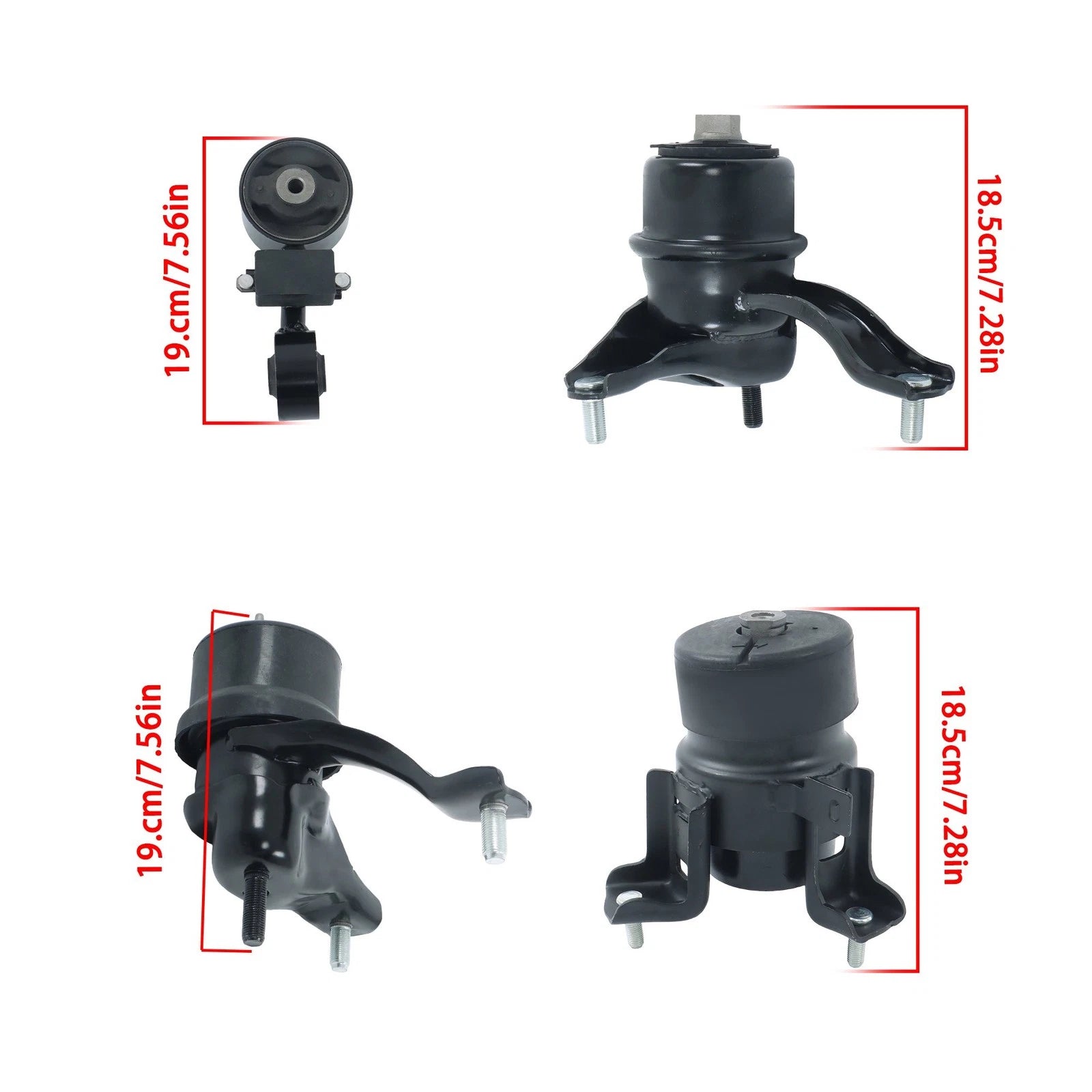 Set of 4 Engine & Transmission Mounts for Toyota Camry (2007-2009)
