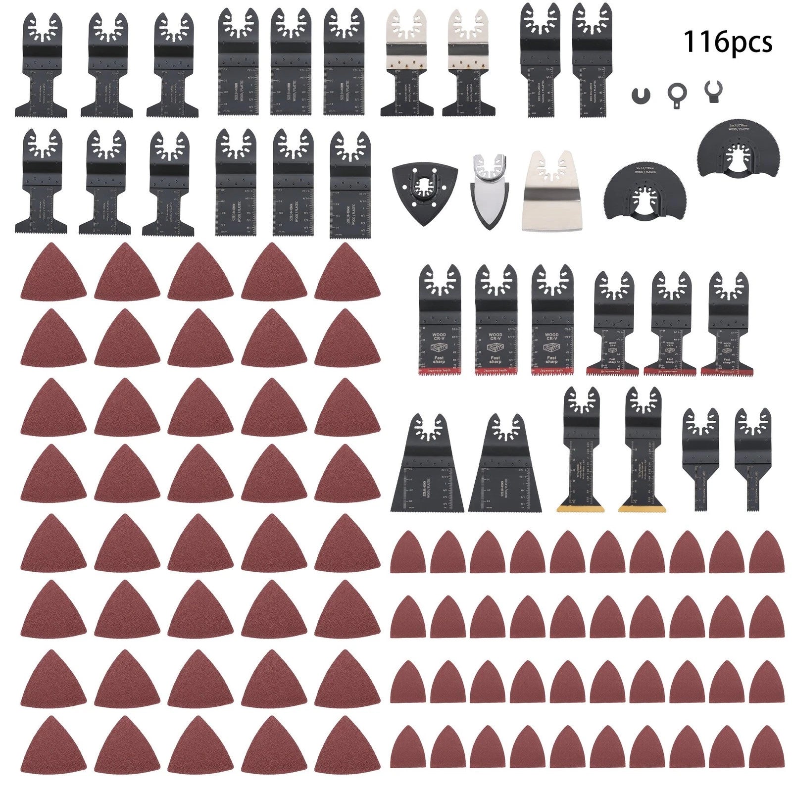 116-Piece Oscillating Saw Blades Kit for Multitools