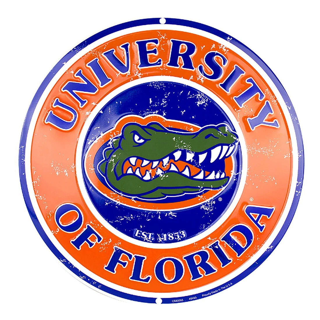 12 Inch Embossed Metal Sign for Florida Gators (Nostalgia)